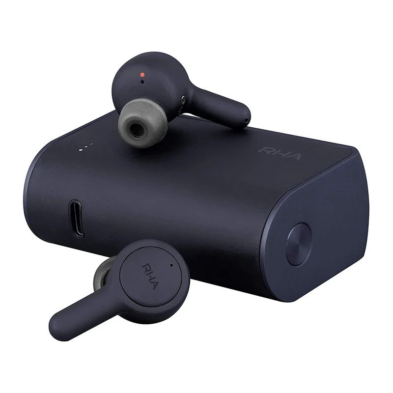 RHA TrueConnect: True Wireless Earbuds with Bluetooth 5 & Sweatproof for Sport Activity, Carbon Black, One Size