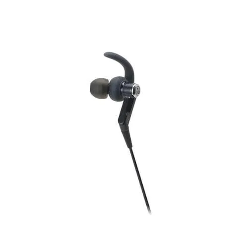 Audio-Technica ATHCKP500BK Sporfit In-ear Headphones, Black