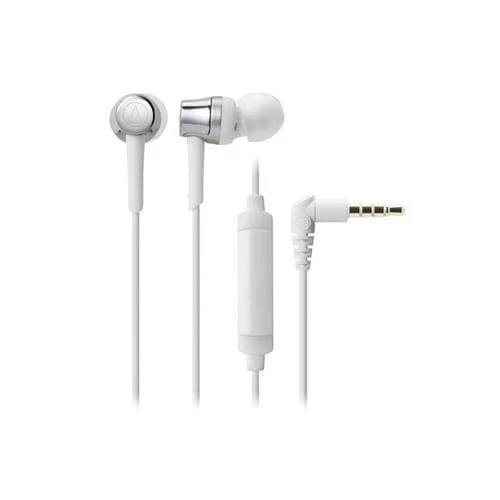 Audio-Technica ATH-CKR30iSSV SonicFuel In-Ear Headphones - White/silver
